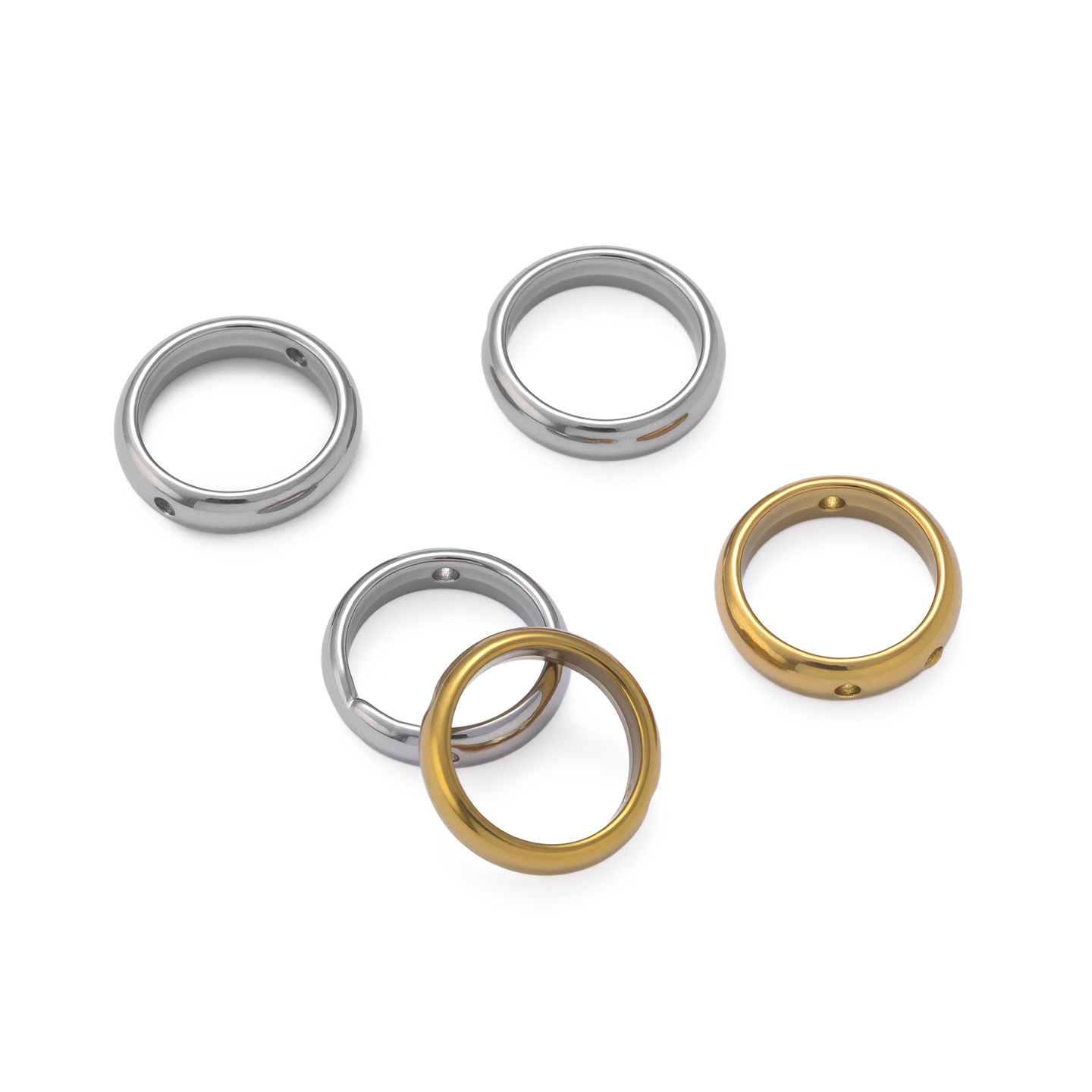 5pcs/lot Stainless Steel Two H - Pendant Blank Bezel のレビューと価格