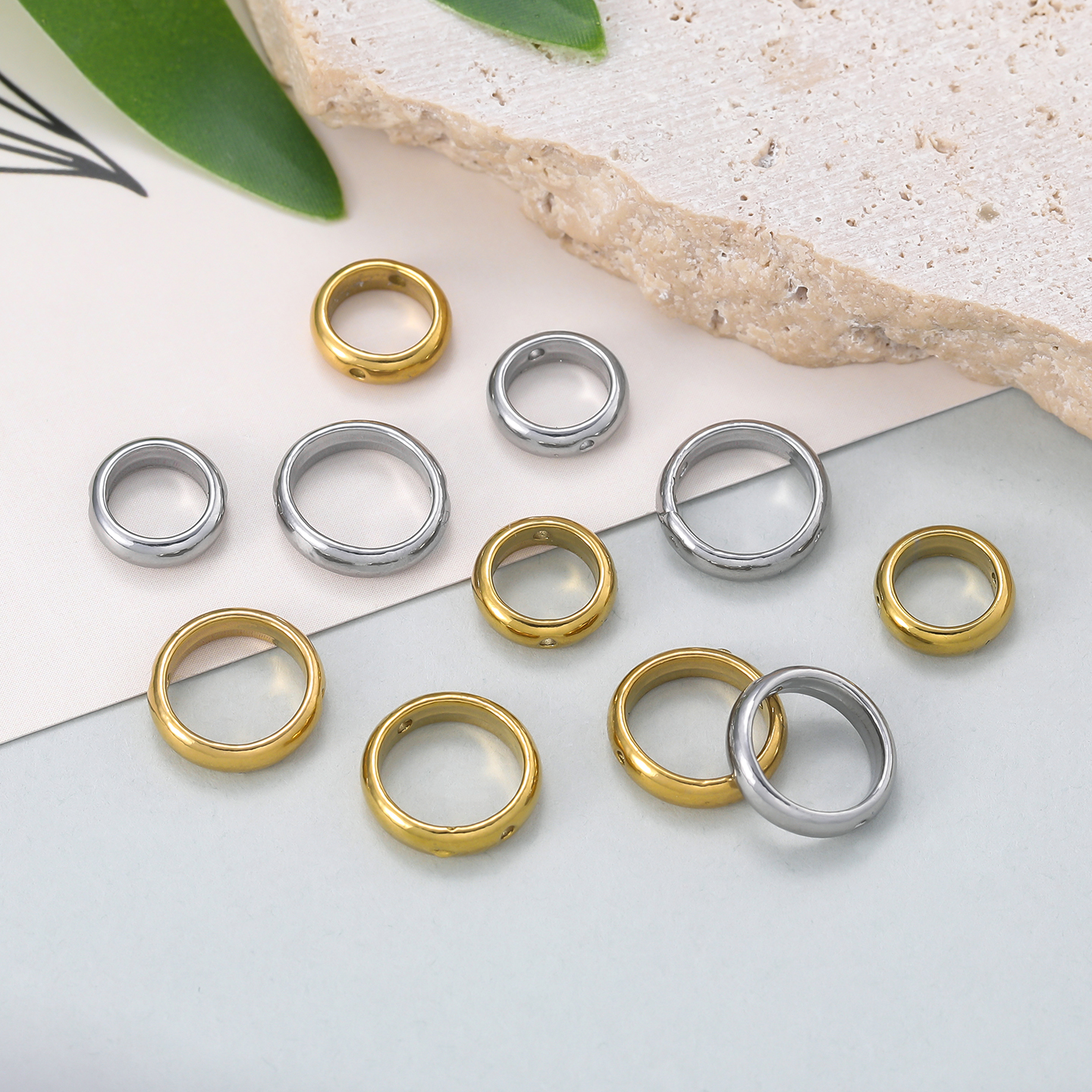 5pcs/lot Stainless Steel Two H - Pendant Blank Bezel のレビューと価格