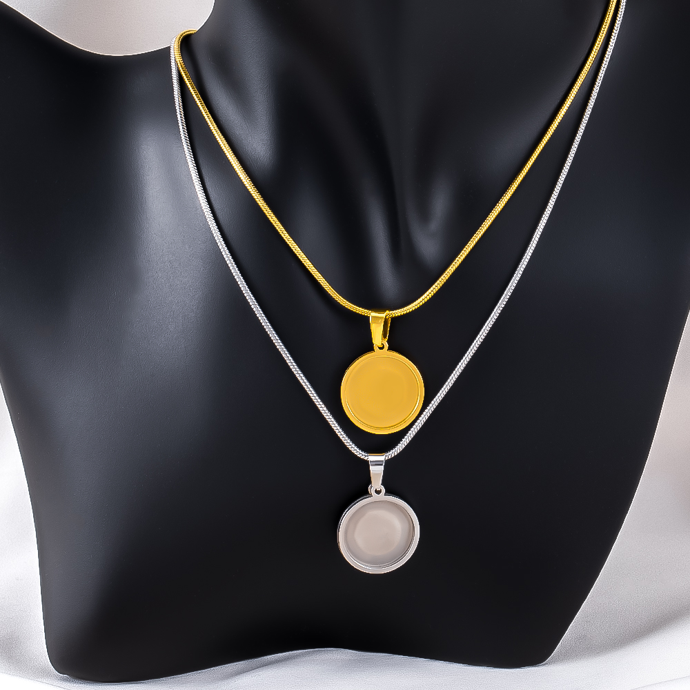 1pc Stainless Steel Snake Chai - Pendant Blank Bezel のレビューと価格