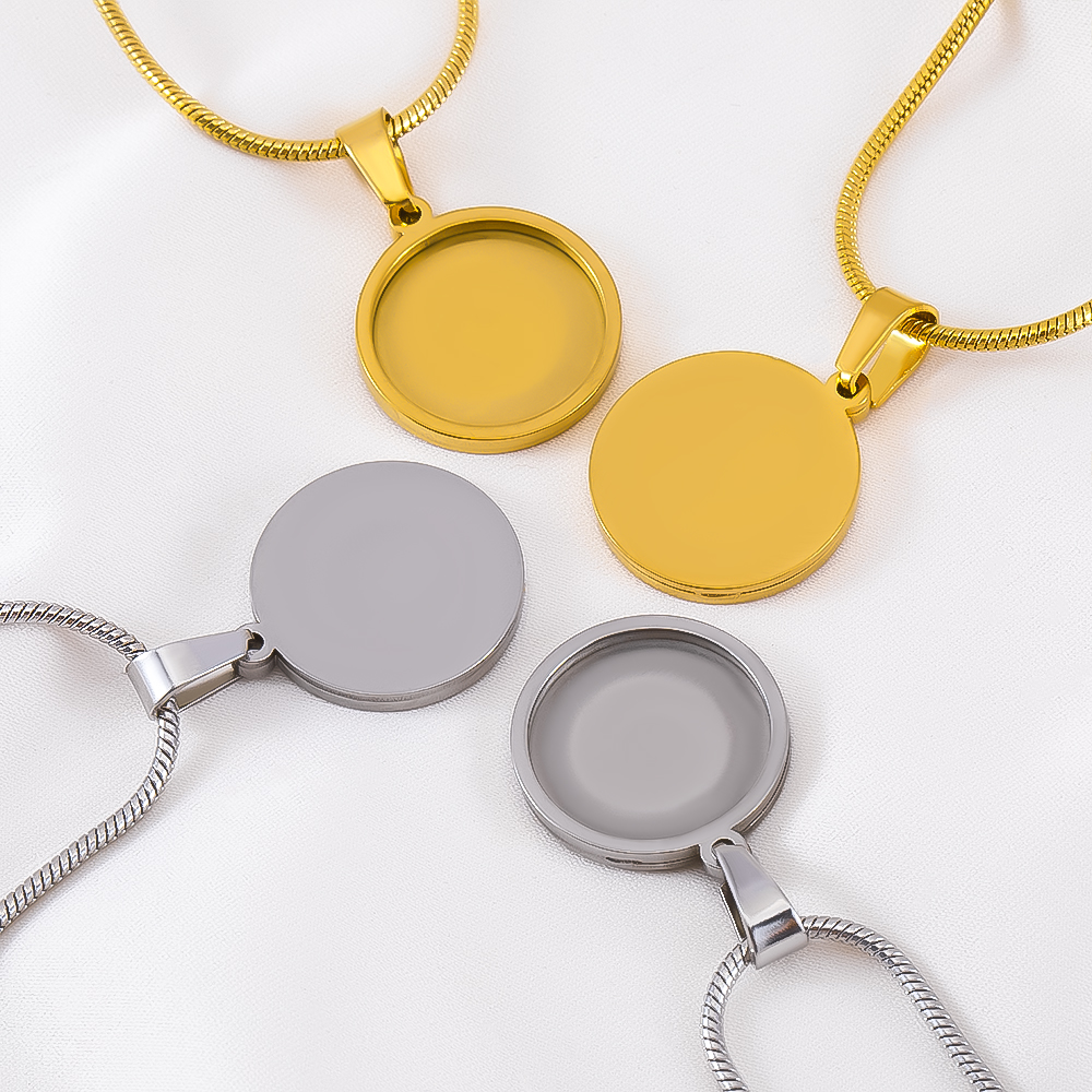 1pc Stainless Steel Snake Chai - Pendant Blank Bezel のレビューと価格