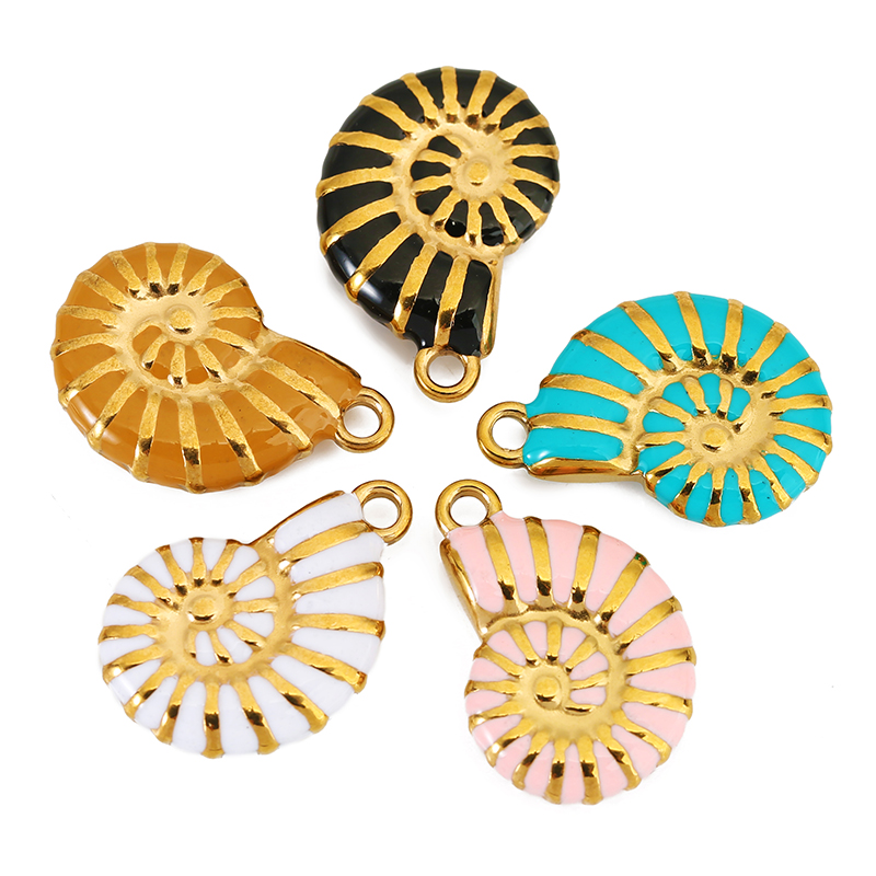 4pcs Stainless Steel Conch Gol - Jewelry Making Materials Wholesale のレビューと価格