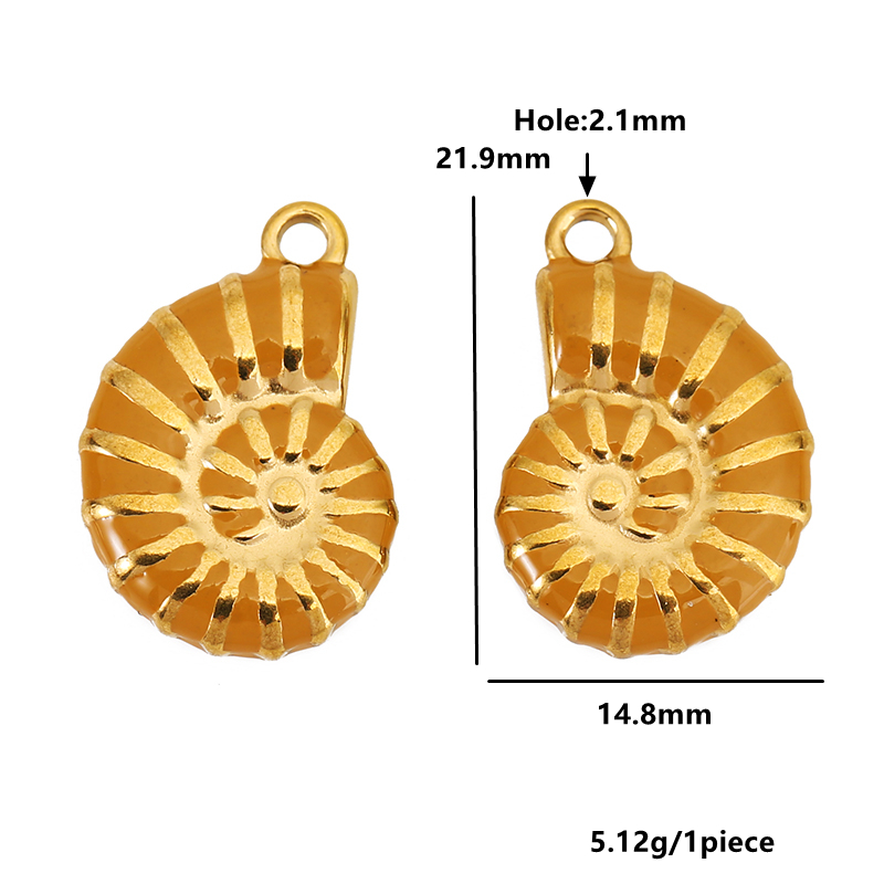 4pcs Stainless Steel Conch Gol - Jewelry Making Materials Wholesale のレビューと価格