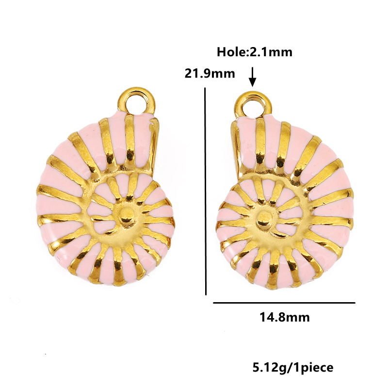 4pcs Stainless Steel Conch Gol - Jewelry Making Materials Wholesale のレビューと価格