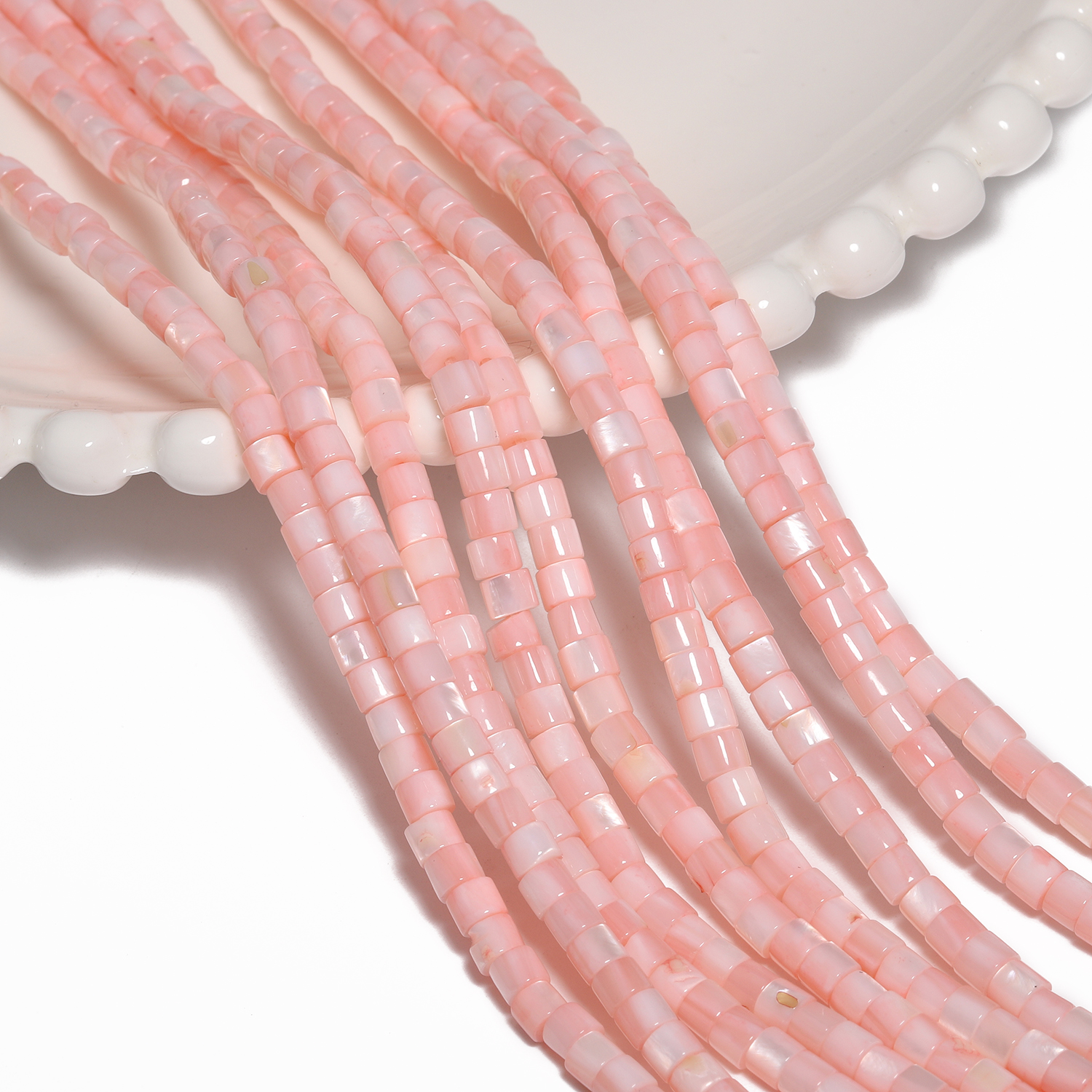 Pink Shell Pearl Natural Stone - Seed Bead Tube のレビューと価格
