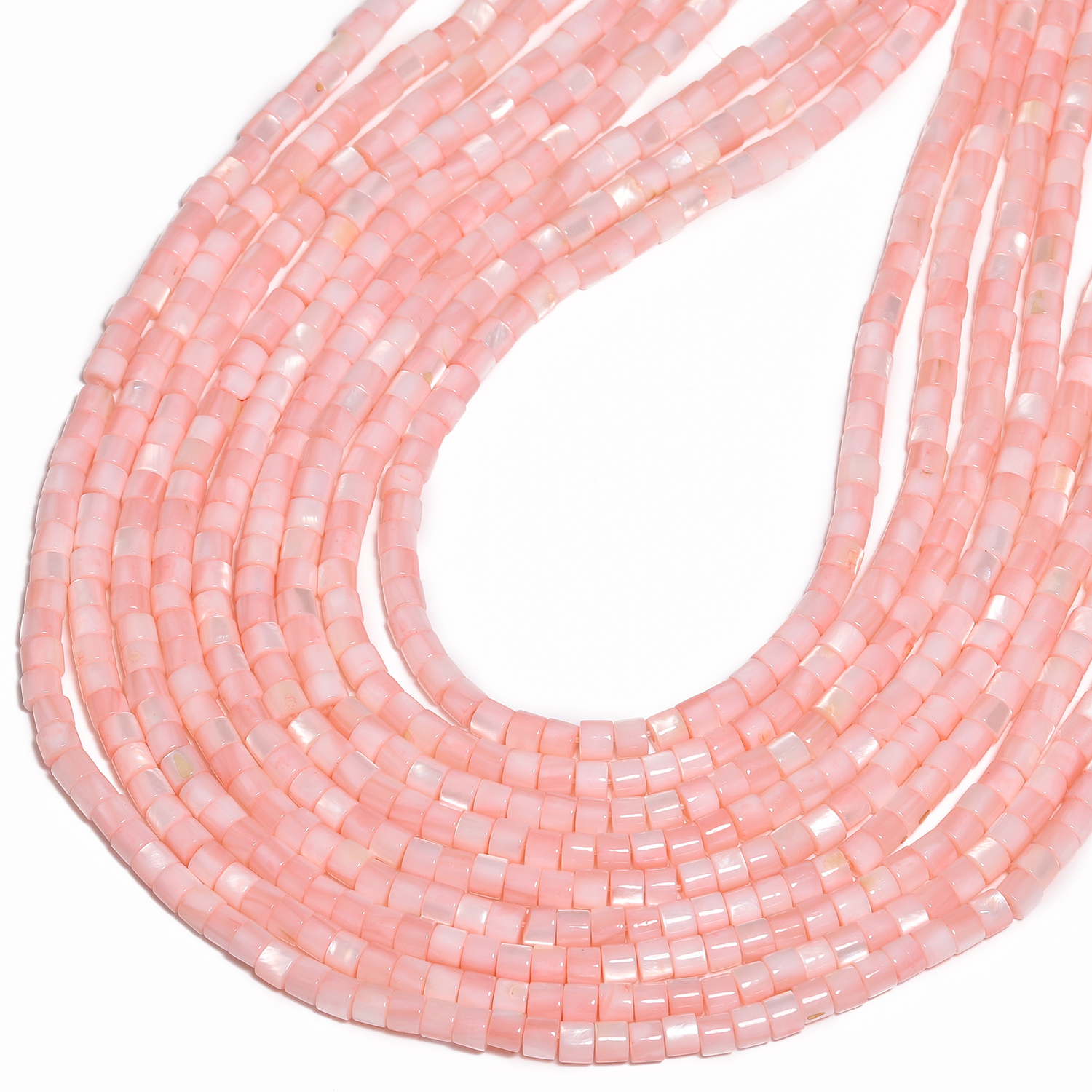 Pink Shell Pearl Natural Stone - Seed Bead Tube のレビューと価格