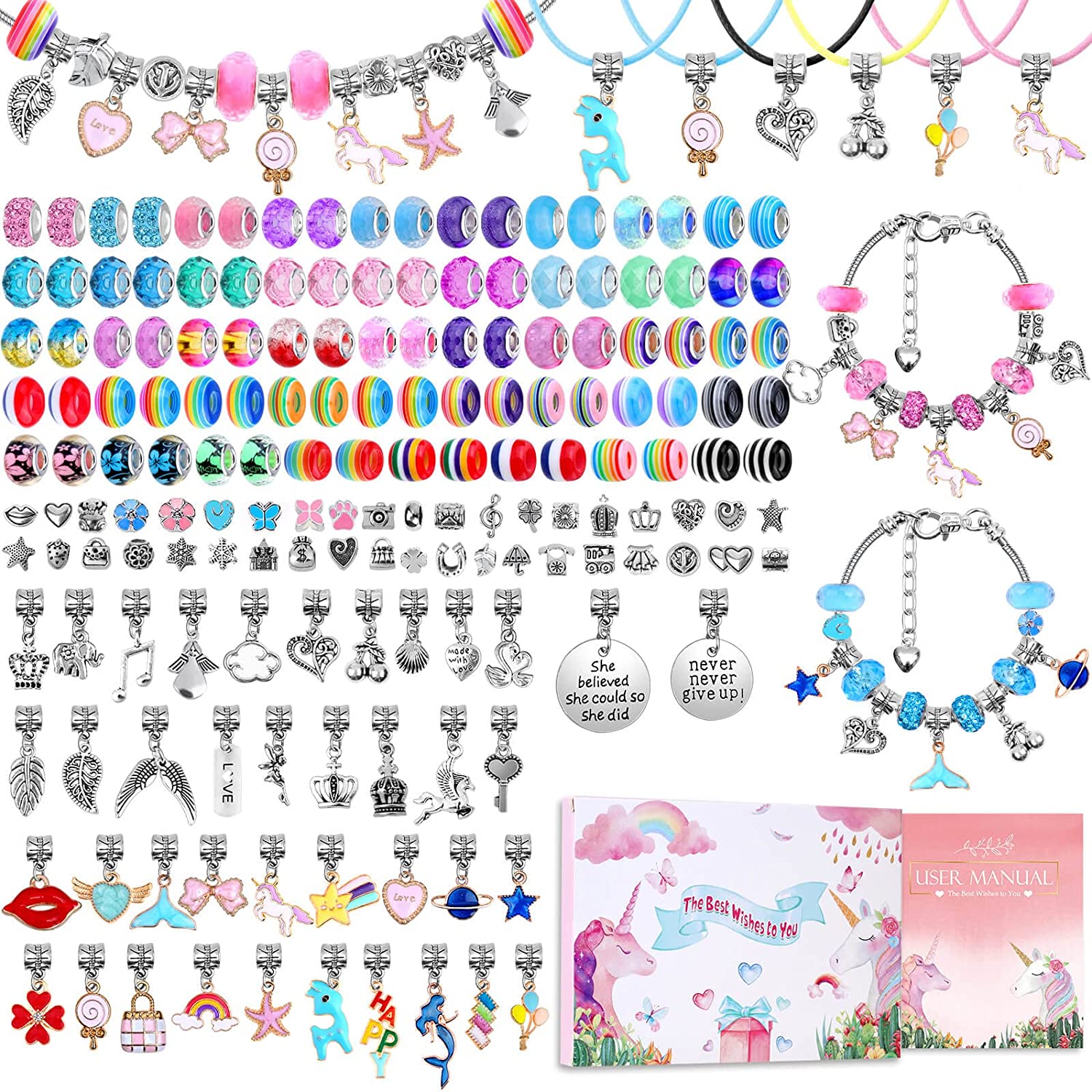 Charm Bracelet Making Kit DIY  - Jewelry Making Kits For Kids のレビューと価格
