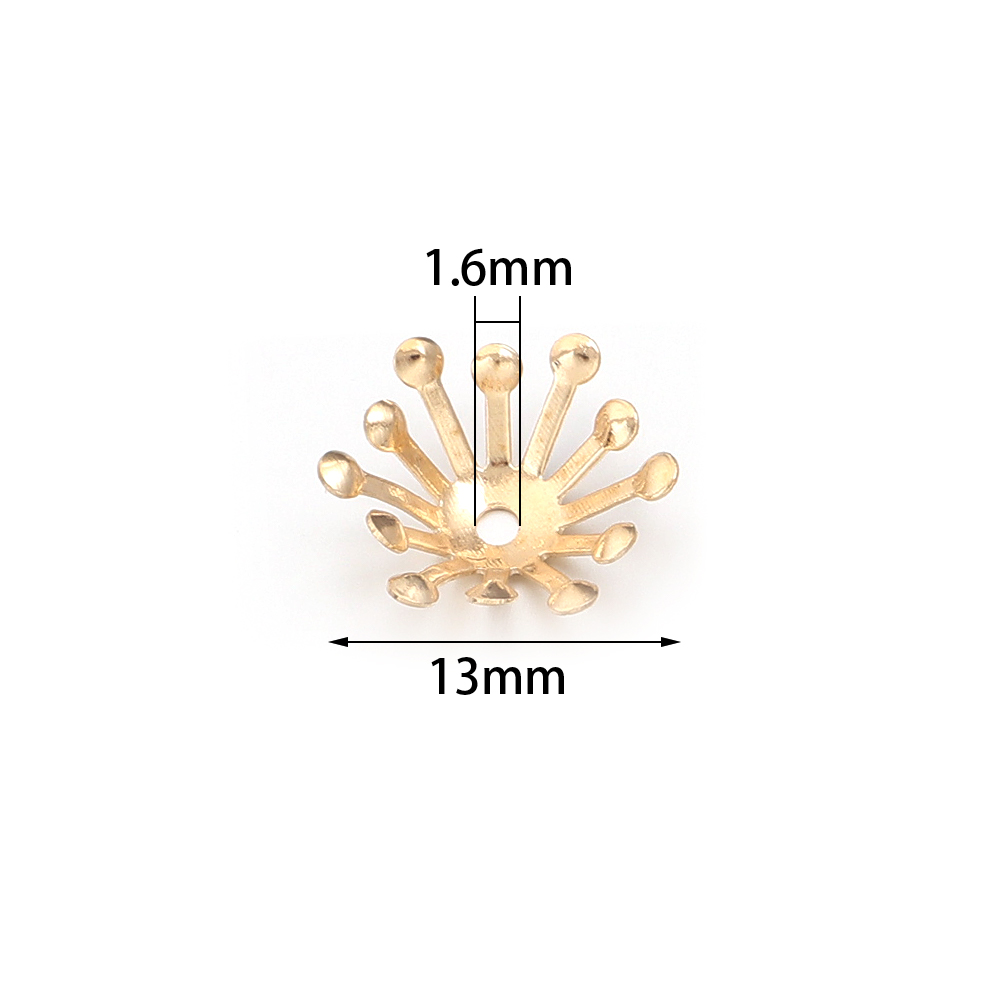 100Pcs Diameter 13MM Gold Colo - Jewelry Making Materials Wholesale のレビューと価格
