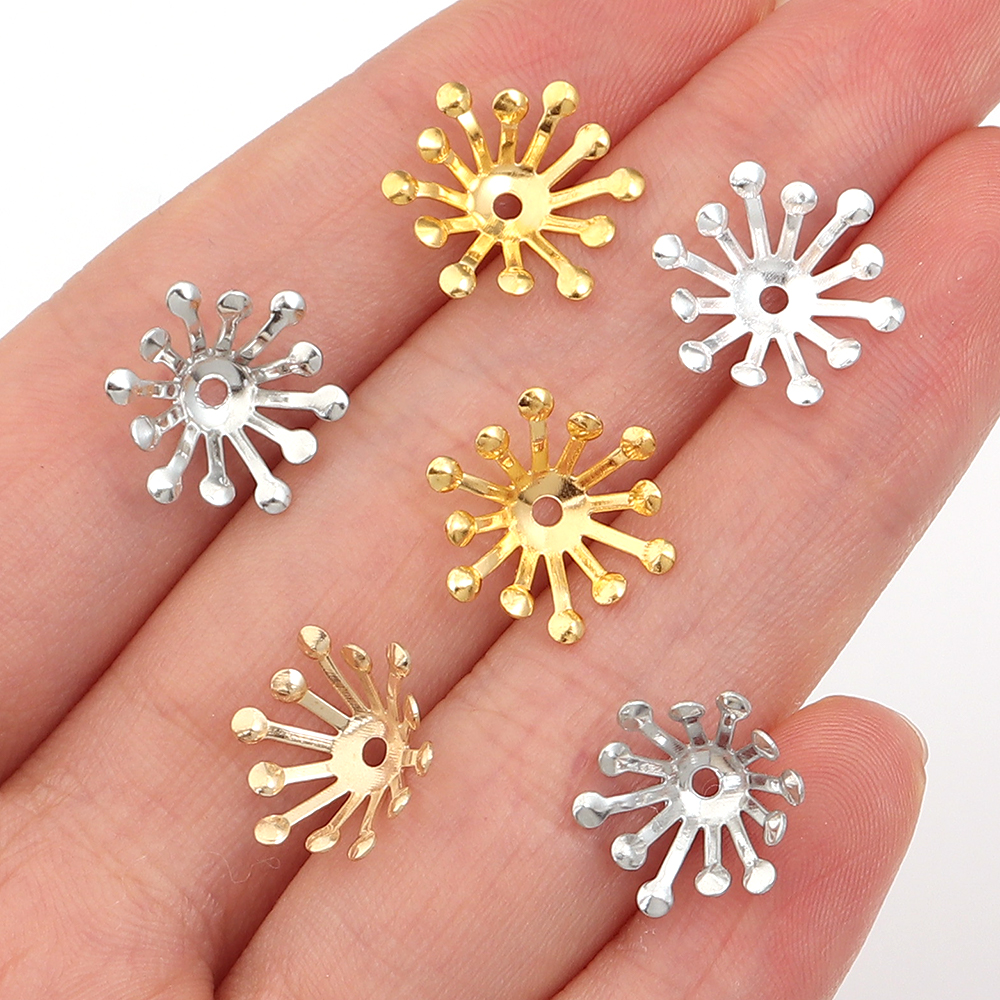100Pcs Diameter 13MM Gold Colo - Jewelry Making Materials Wholesale のレビューと価格