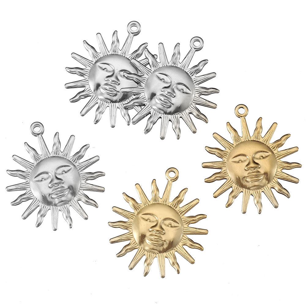 5pcs Stainless Steel Sun Penda - Jewelry Making Materials Wholesale のレビューと価格