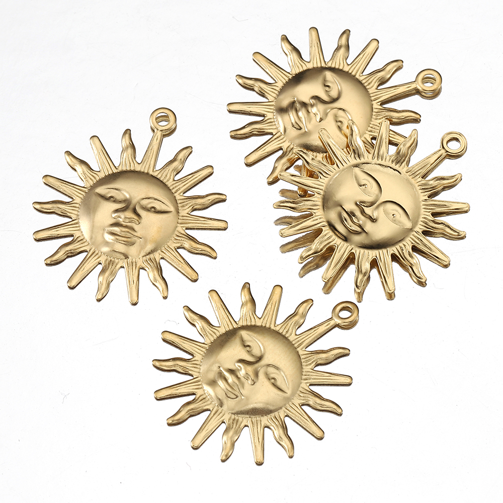 5pcs Stainless Steel Sun Penda - Jewelry Making Materials Wholesale のレビューと価格