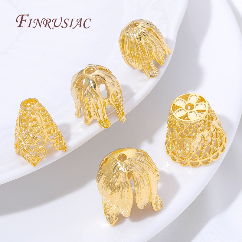 18K Gold Plated Tassel End Cap - Jewelry Making Materials Wholesale のレビューと価格