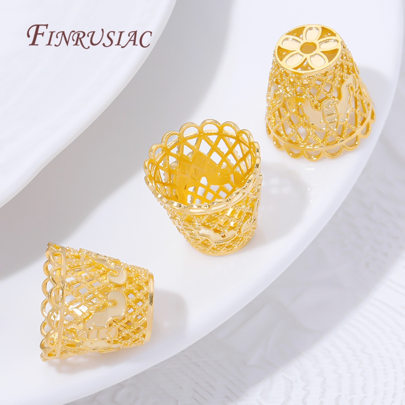 18K Gold Plated Tassel End Cap - Jewelry Making Materials Wholesale のレビューと価格