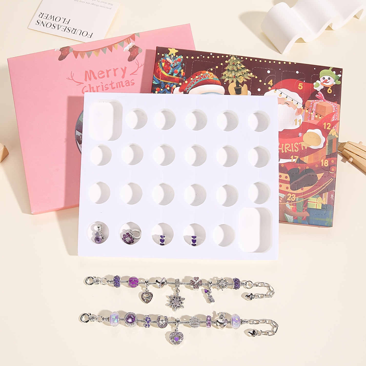 Christmas purple beads DIY jew - Jewelry Making Resin のレビューと価格