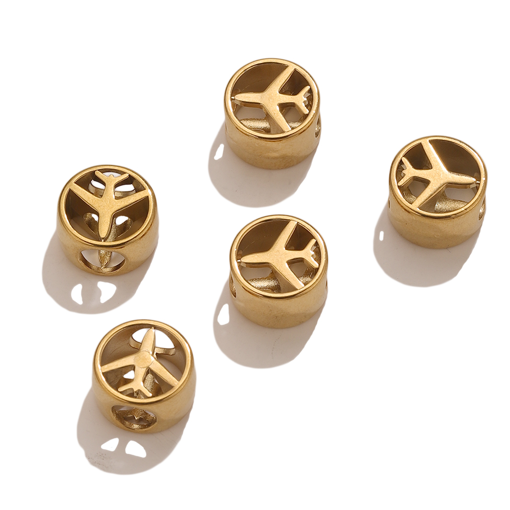 5PCS 18K Gold Plated Airplane  - Jewelry Making Materials Wholesale のレビューと価格