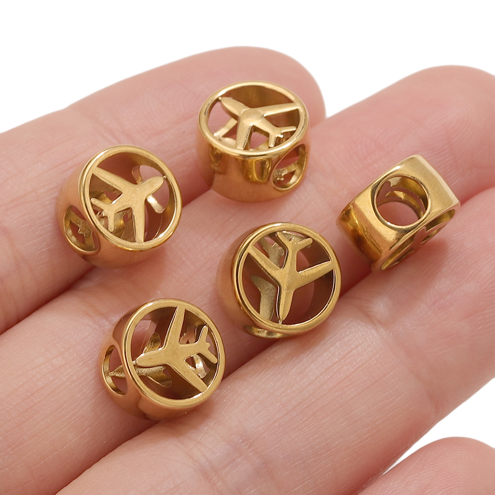 5PCS 18K Gold Plated Airplane  - Jewelry Making Materials Wholesale のレビューと価格