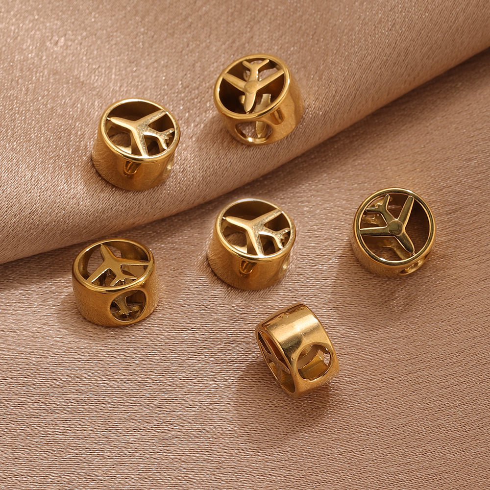 5PCS 18K Gold Plated Airplane  - Jewelry Making Materials Wholesale のレビューと価格