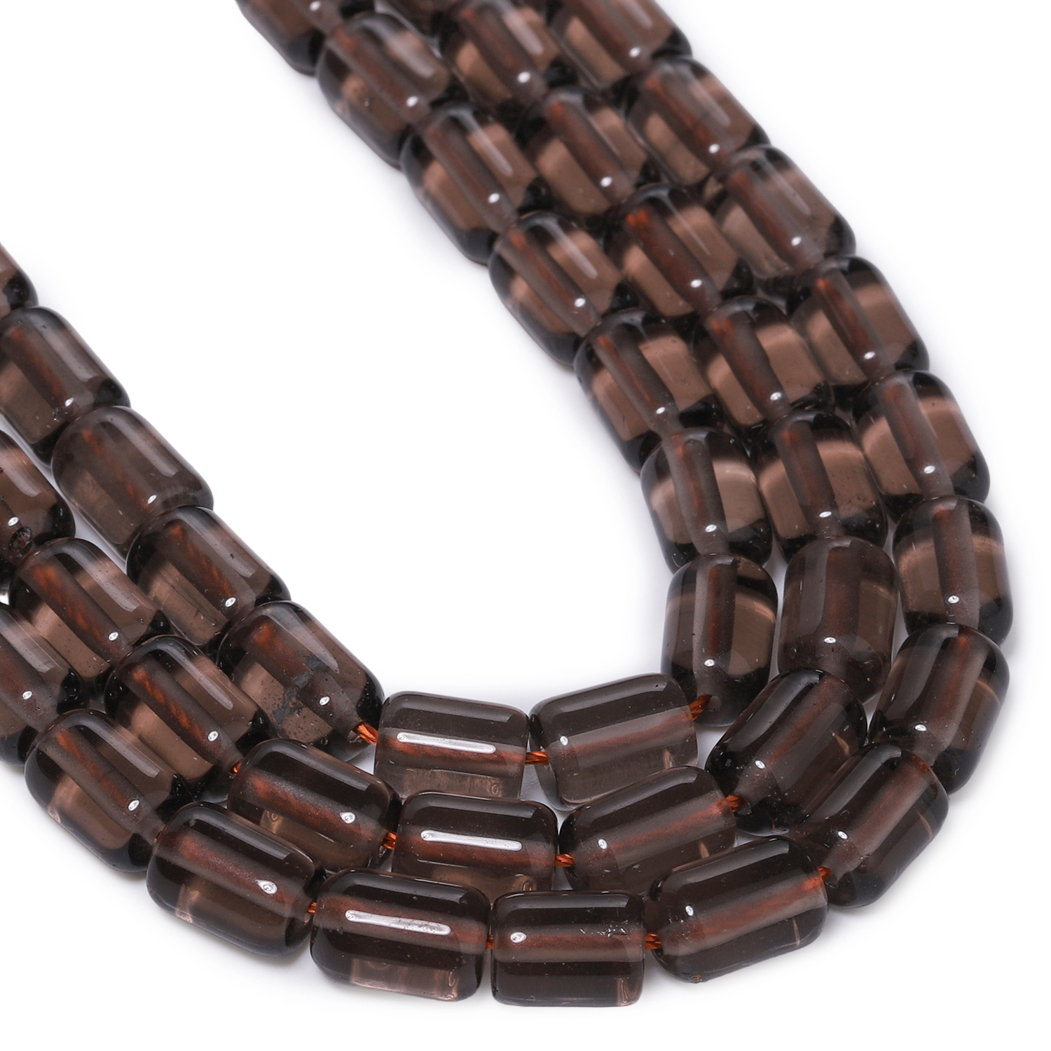 Natural Smoky Quartz Stone Tub - Seed Bead Tube のレビューと価格
