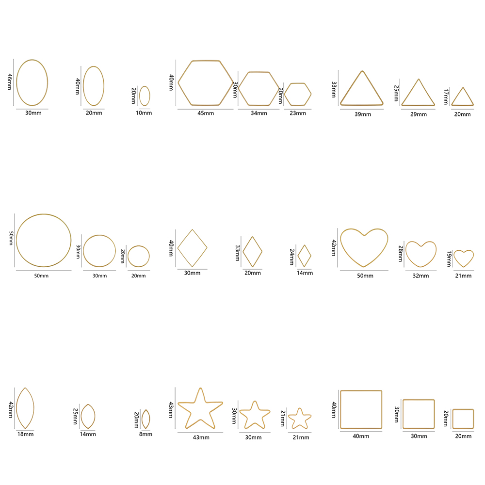 20Pcs Gold Silver Hollow Frame - Pendant Blank Bezel のレビューと価格