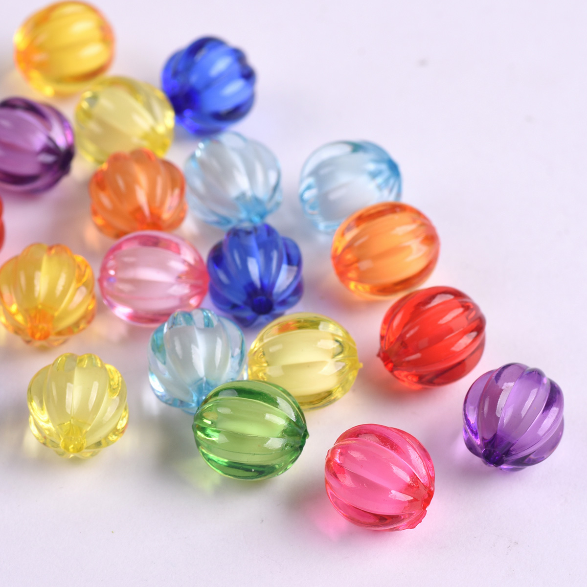 50pcs Round Pumpkin Shape 8mm  - Jewelry Making Materials Wholesale のレビューと価格