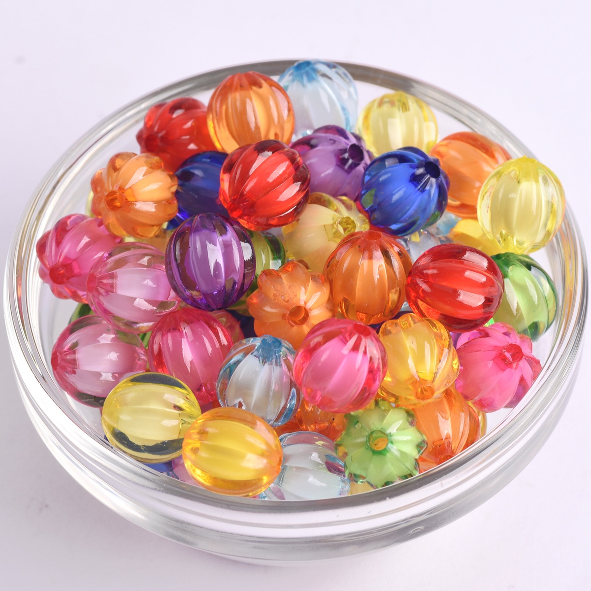 50pcs Round Pumpkin Shape 8mm  - Jewelry Making Materials Wholesale のレビューと価格