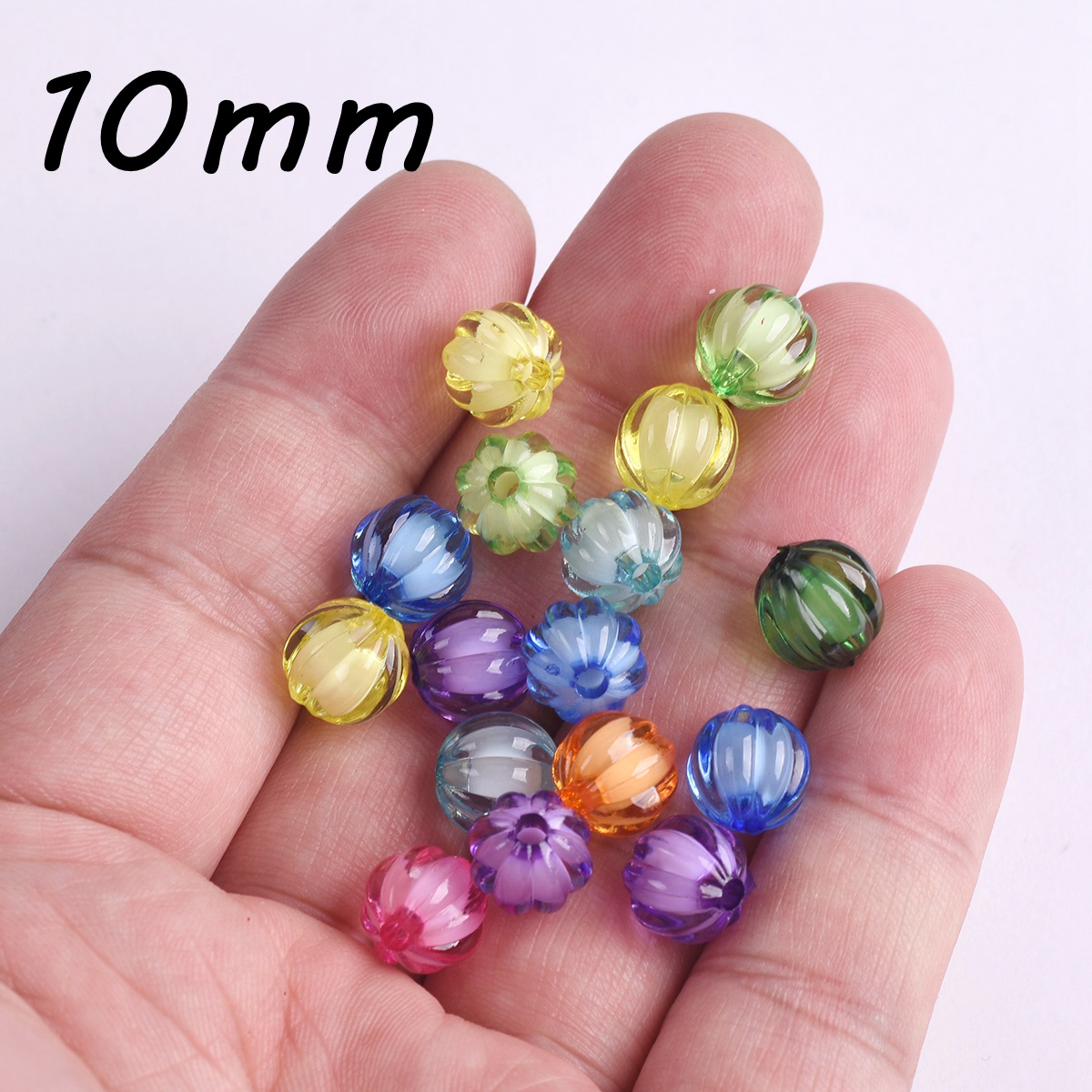 50pcs Round Pumpkin Shape 8mm  - Jewelry Making Materials Wholesale のレビューと価格