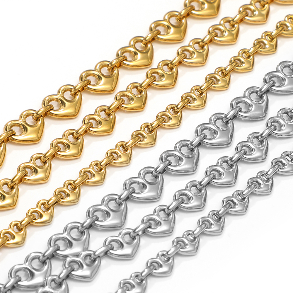 1 Meter Stainless Steel Heart  - Jewelry Making Materials Wholesale のレビューと価格