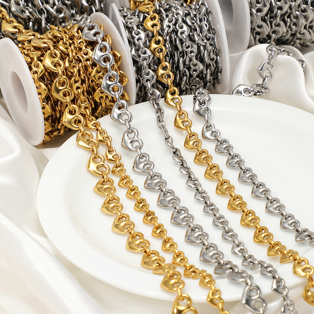 1 Meter Stainless Steel Heart  - Jewelry Making Materials Wholesale のレビューと価格