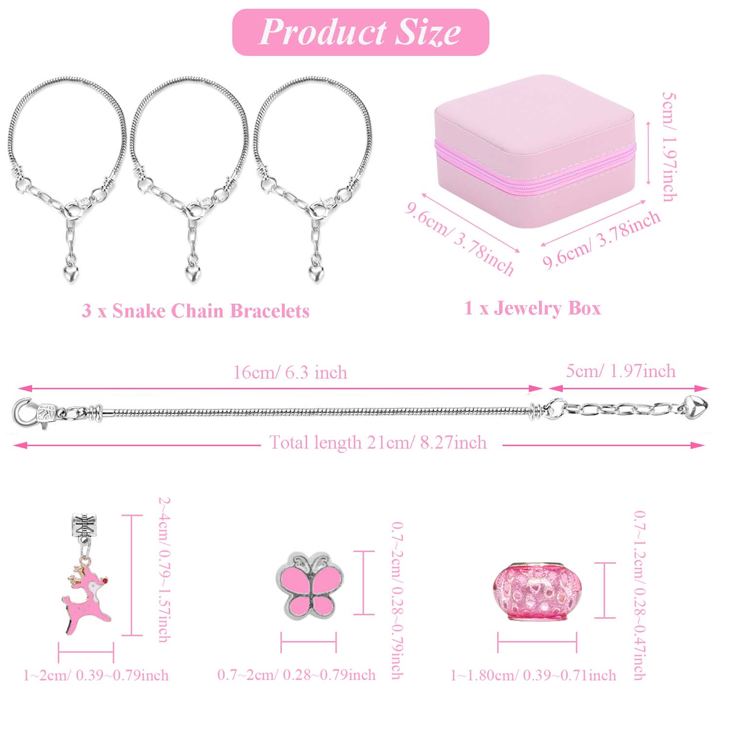 68pcs pink beaded jewelry set, - Jewelry Making Kits For Kids のレビューと価格