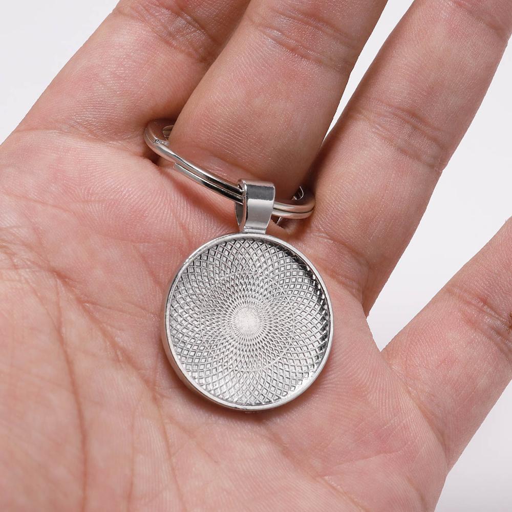 5Pcs/Lot 25mm Keychain With Pe - Pendant Blank Bezel のレビューと価格