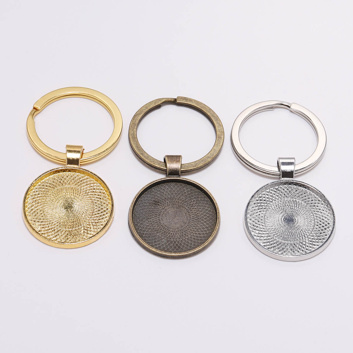 5Pcs/Lot 25mm Keychain With Pe - Pendant Blank Bezel のレビューと価格