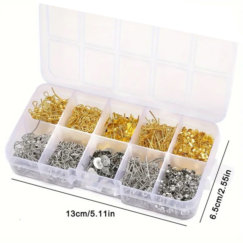 1 Set Box Ear Hook Single Loop - Jewelry Making Materials Wholesale のレビューと価格