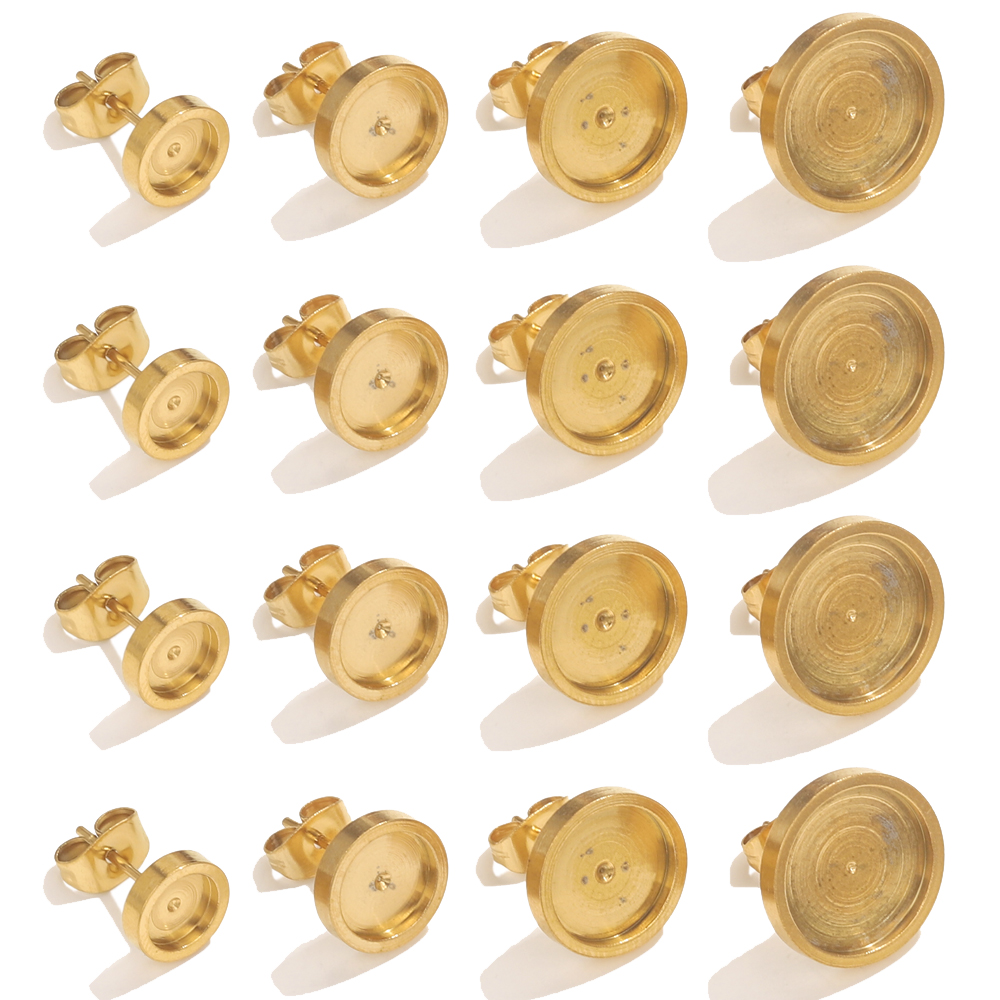 10pcs Stainless Steel Gold Ear - Jewelry Making Resin のレビューと価格