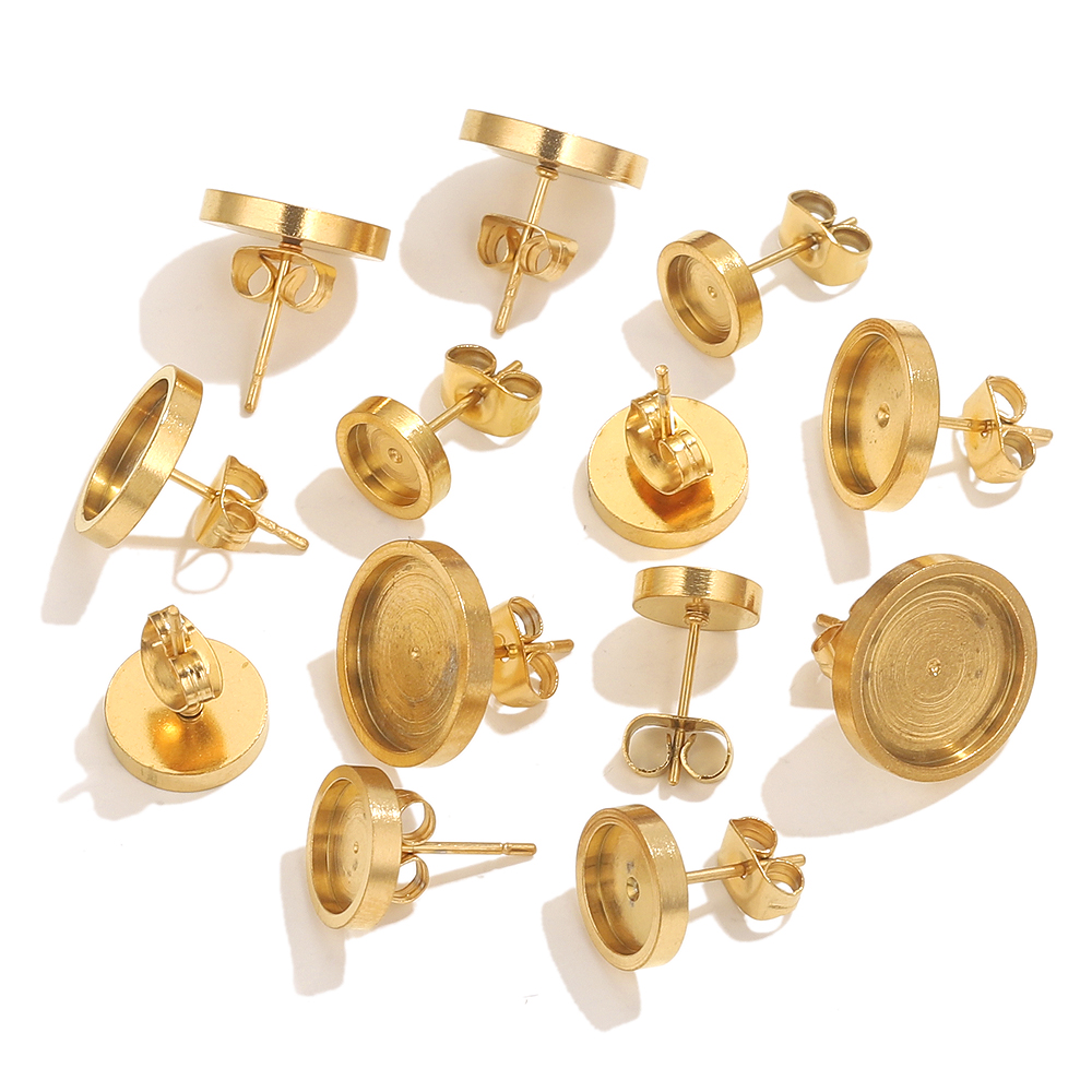 10pcs Stainless Steel Gold Ear - Jewelry Making Resin のレビューと価格